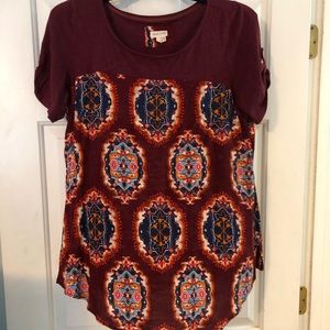 Richly colored top from Anthropology in size L